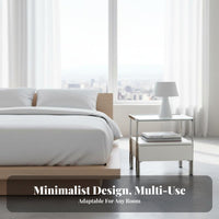 Cylindrical Bedside Table Modernist Design Nightstand Modern Minimalist for Adults