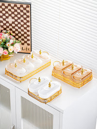 Light Luxury Sealed Fruit Plate with Compartments and Snack Box