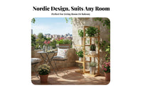 European design Multi-Tier A-Frame Stand Floor-Standing Plant Rack Space-Saving Flower Shelf Stable Base for Gardeners, Homeowners, Apartment Dwellers, Living Room, Balcony, Bedroom, Corner Spaces