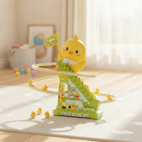 Electric Duck Climbing Stairs Toy Interactive Stair Climbing Toy with Ducks Play Set Battery Operated Musical for Toddlers