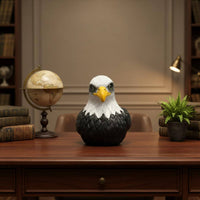 Bald Eagle Figurine Resin Eagle Head Ornament Weatherproof for Lawn