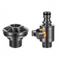 2 Pieces Threaded Reservoir Adapter Two-Piece Straight-Through Valve Fitting