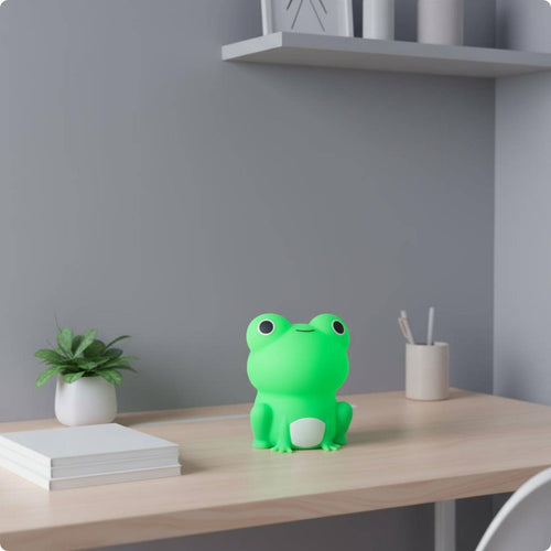 Silicone Frog Lamp USB Rechargeable Frog Night Light Tap Control for Bedside