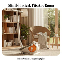 Mini Elliptical Machine Quiet Compact Elliptical Low Impact Portable Leg Exerciser for Seniors, Office Workers