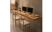 Long Rectangular Desk Modern Design Wood Writing Desk Wide Tabletop Long Study Table