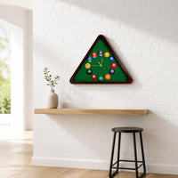Billiards Triangle Clock Framed Triangle Billiards Clock Decorative House Decoration