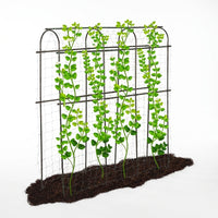 Garden Trellis for Climbing Plants and Plant Support, Stainless Steel Panels for a Raised Bed, Large Metal Cucumber Trellis, 5 Rows of Crossbars