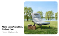 Adjustable Folding Lounger No Assembly Required Adjustable Padded Lounger