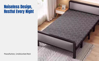 Folding Bed, Wide, Portable, Hardboard, Bedroom, Home, Four-Fold