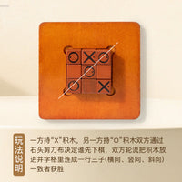 Wooden Flip Push Chess Game for Kids Parent-Child Interactive Tabletop Game Early Education Toy