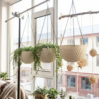 Plant Pots and Hanging Basket for Plants Indoor or Outdoor, Honeycomb Pattern Round Hanging Plant Pot, 25cm Plant Pot for Small Pots for Plants