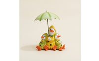 Ducks with Umbrella Statue Resin Duck Statue Cute for Patio