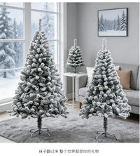 Flocked Christmas Tree with Iron Foot for Scene Decoration