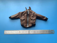 zqn 1/6兵人 21世纪 飞行员 衣服 夹克 外套 真皮 皮衣 散货 模型