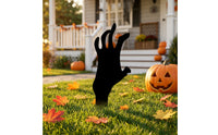 5 Pieces Outdoor Skeleton Hand Yard Stakes Black Skeleton Hand Garden Stakes Haunted Eerie for Halloween