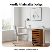Multi-Drawer Rolling Cabinet Nordic and elegance 7-Drawer Rolling wheeled storage single-unit for Homeowners