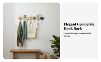 Multi Hook Wall Hanger No-Tool Installation Wall Mounted Coat Rack Easy to Install Metal Multi-Hook Hanger for Hallway