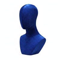 Velvet Mannequin Head Decorative Hat Hairpiece Stand Head Elegant Look for Boutique Sellers, Shop Owners