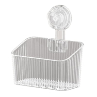 Suction Cup Storage Basket Easy to Clean No Hanging Basket for Bathroom