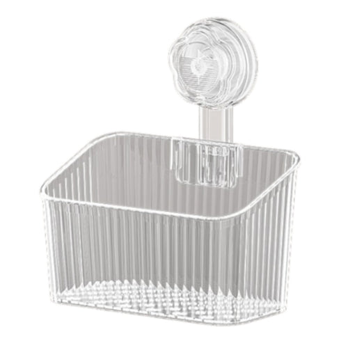 Suction Cup Storage Basket Easy to Clean No Hanging Basket for Bathroom