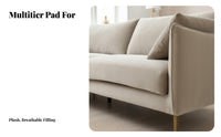 Removable and cleanable Cover puffyShaped Couch Nordic Design Sofa Easy to Clean Loveseat Wabi-Sabi aesthetic for Apartment Dwellers, Homeowners, Children, Lounge Area, Bedroom, Home Office