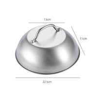 Anti-Scald Handle 9 Inch Stainless Steel Dome Reduces Splatter Round Basting Cover Rust Resistant Round Burger Cover Food Grade for Home Cooks