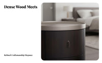 Round Cabinet with cruciform base Minimalist Design Nightstand for Entryway, Parents