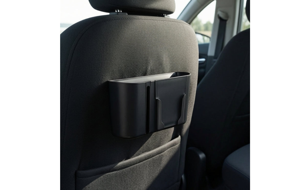 Back Seat Organizer with Tissue Box Sturdy-Housing Car Rear Seat Organizer Multi-Functional for Commuters
