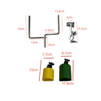 Dual Percussion Mounting Bracket Adjustable Cowbell Mount with Clamp Metal Cowbell Mounting Clamp Long-Lasting for Percussionists