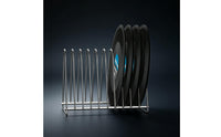 Desktop Album Rack Arched Dividers Metal Album Storage Rack Open Open-Sided