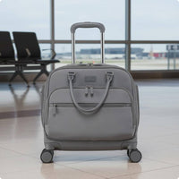 18 Inch Carry on Suitcase Boarding Friendly Cabin-Approved Suitcase Lockable Zippers Rolling Luggage for Passengers, Short Trip