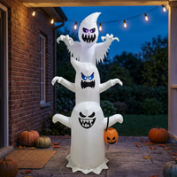 Inflatable Inflatable Ghost Lighted Ghost with Pumpkin Spooky Halloween Inflatable Bright for Homeowners