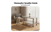 Double-Level Rectangular Stand Modern Design Coffee Table Minimalist Aesthetic Easy to Clean for Renters, Adults