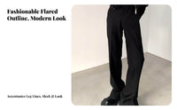 Split-Hem Trousers Versatile Design Dress Pants for Daily Wear, Cosplayers