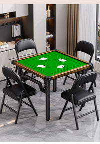可折叠麻将桌子不挡腿打牌掼蛋桌家用吃饭两用棋牌桌简易四方桌子