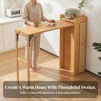 Transformable Sideboard Table Multi-Functional Kitchen Island Space-Saving Design Room Divider Function for Homeowners