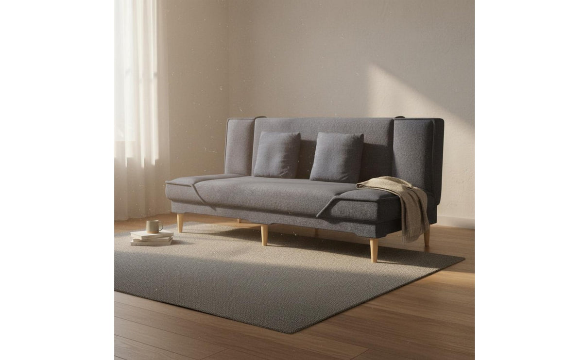 Double-Use Foldable Sofa Bed Multi-Functional Design Folding Futon Sofa Bed Ergonomic Support Armless Sleeper Couch Removable Washable Cover for Office