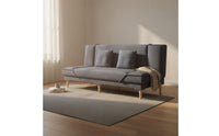 Double-Use Foldable Sofa Bed Multi-Functional Design Folding Futon Sofa Bed Ergonomic Support Armless Sleeper Couch Removable Washable Cover for Office