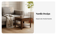 Nordic design billowShaped Nightstand sturdy Wood Construction Sofa End Table Integrated Drawer Home Furniture Modern Design for Interior Designers, Apartment Dwellers, homeowners, Living Room, Bedroom, Office, Reception Area