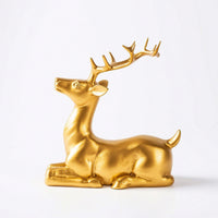 Deer Figurine Tabletop Animal Statue Sculpted for Beverage Cabinet