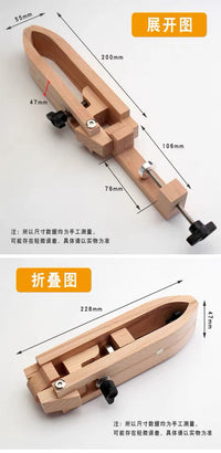 皮革工具手工DIY手缝木夹可调节可折叠式夹持桌面皮革缝线固定架