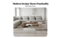 2 Pieces Extendable Design Expandable Media Cabinet and Coffee Table Set Minimalist Aesthetic Sleek TV Stand Multi-Functional Storage Living Room Furniture Long-Lasting Construction for Apartment Dwellers, Homeowners, Renters, Small Apartments, Home