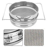 Stainless Steel Double-Layer Honey Filter with Adjustable Stand