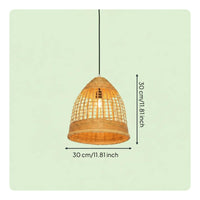 Woven Bamboo Hanging Light Easy Installation Bamboo Hanging Light for Balcony