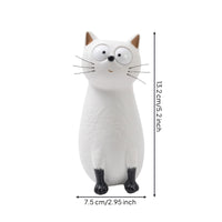 Whimsical Cat Vase Compact Decorative Ornament Playful for Bedside Table