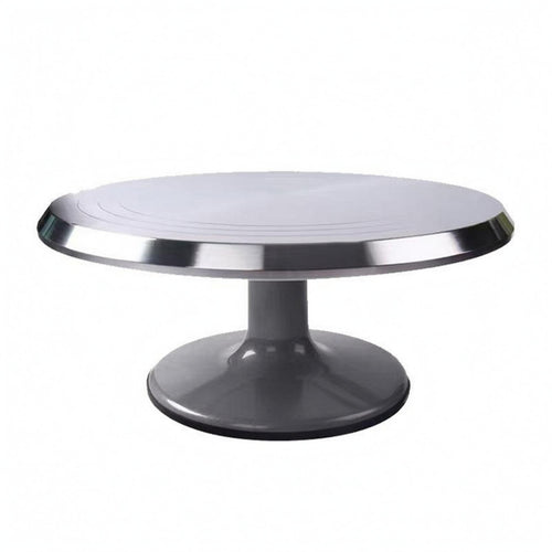 Cake Decorating Turntable Stable Cooking Gear Smooth Silvery Kitchen Tool