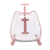 Pet Carrier with Wheels Transparent Wheeled Pet Carrier Sturdy for Visits