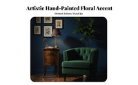 Single-Drawer End Table Hand-Painted Nightstand Distressed Finish for Homeowners