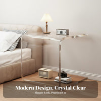 Waterfall End Table Minimalist Design Nightstand Easy to Assemble for Homeowners