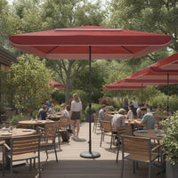 Square Patio Umbrella Wind-Resistant Umbrella with Double Canopy Waterproof for Homeowners, Vendors, Market, Garden